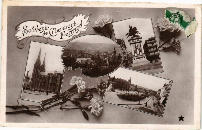 Carte postale ancienne Souvenir de Clermont-Ferrand à Clermont-Ferrand