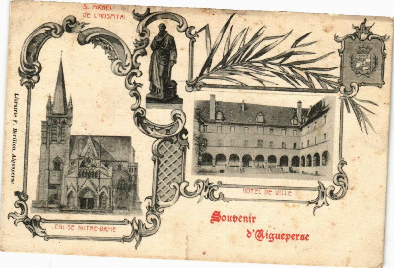 Carte postale ancienne Souvenir d'Aigueperse à Aigueperse