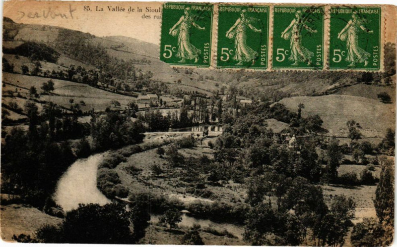 Carte postale ancienne La Vallée de la Sioul...