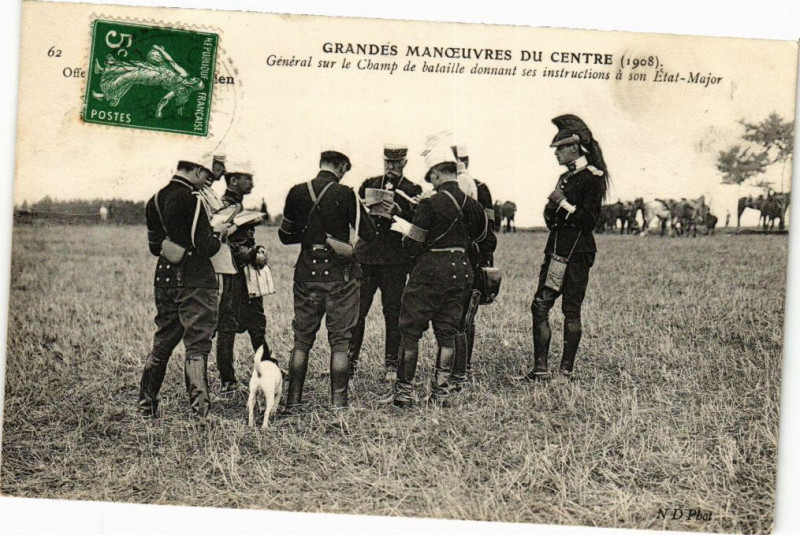 Carte postale ancienne Grandes Manoeuvres du Centre