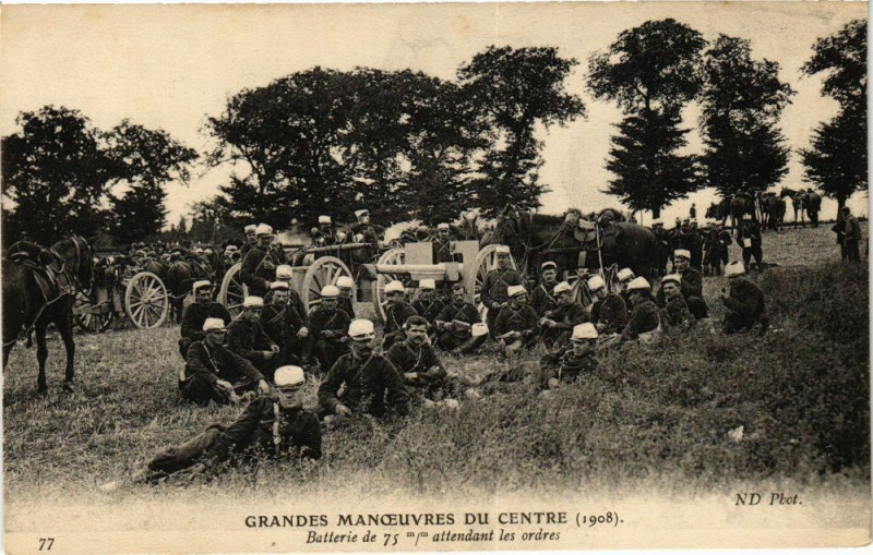 Carte postale ancienne Grandes Manoeuvres du Centre