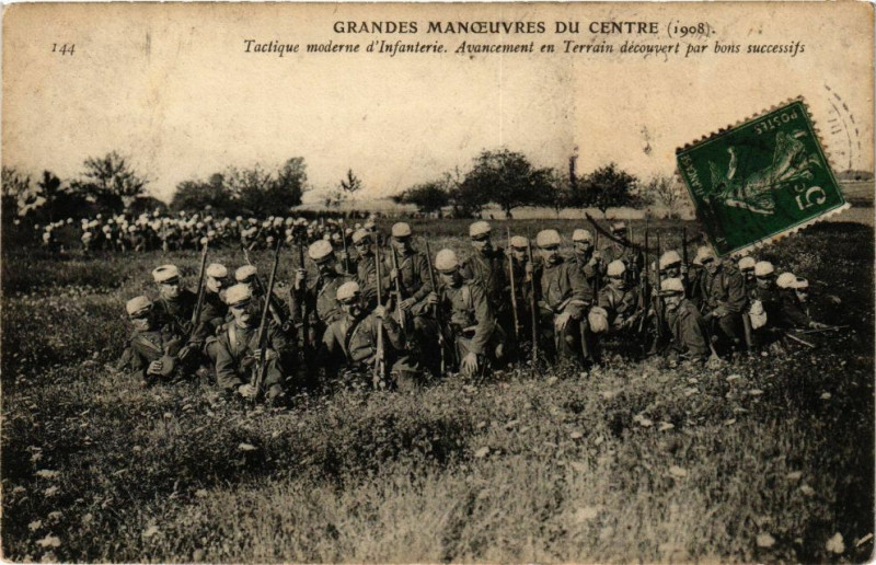 Carte postale ancienne Grandes Manoeuvres du Centre