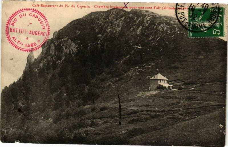 Carte postale ancienne Café Restaurant du Pic du Capucin