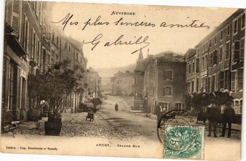 Carte postale ancienne Ardes - Grande Rue à Ardes