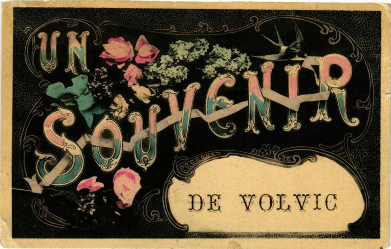 Carte postale ancienne Un souvenir de Volvic à Volvic