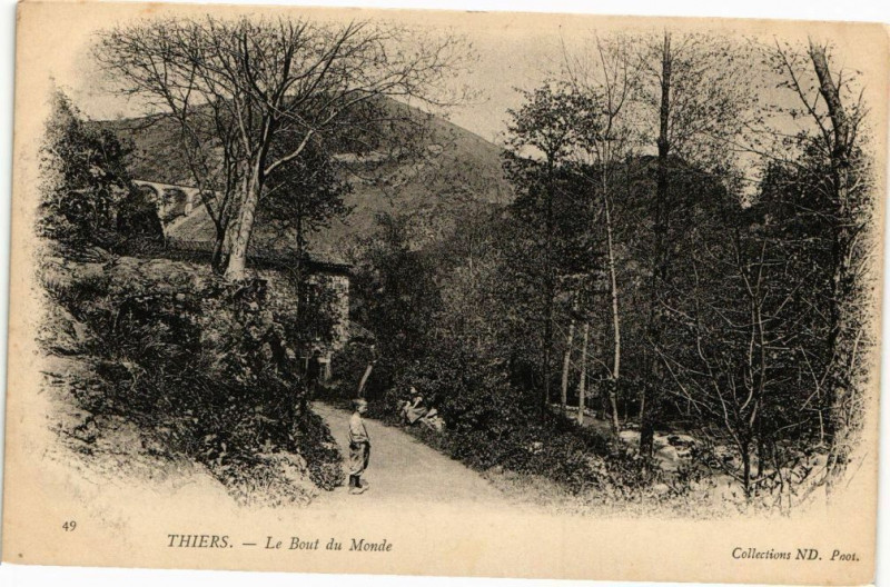 Carte postale ancienne Thiers - Le bout du monde à Thiers