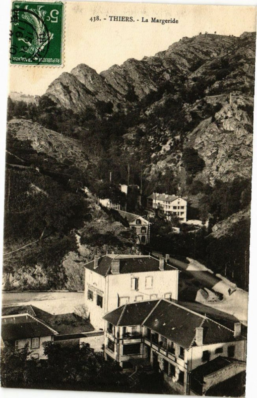 Carte postale ancienne Thiers - La margeride à Thiers