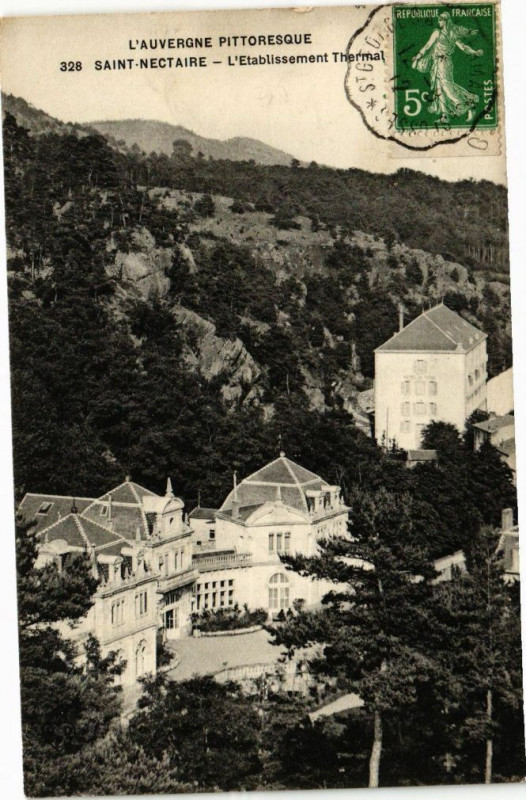 Carte postale ancienne Saint-Nectaire - L'Etabl. THERMal à Saint-Nectaire