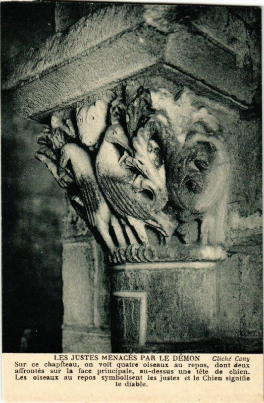 Carte postale ancienne Les justice menaces par le demon