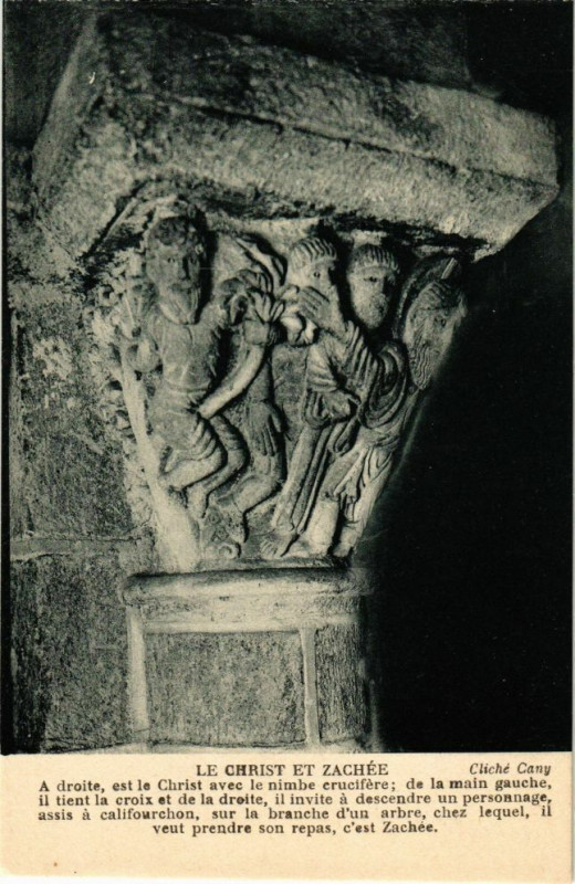 Carte postale ancienne Le christ et zachée à Ris