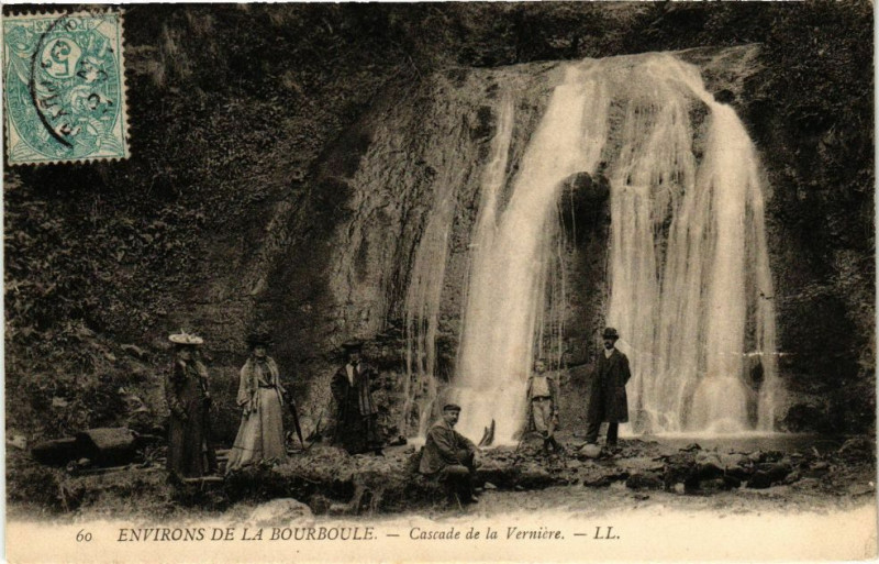 Carte postale ancienne Env. de la Bourboule - Cascade de la verniere à La Bourboule