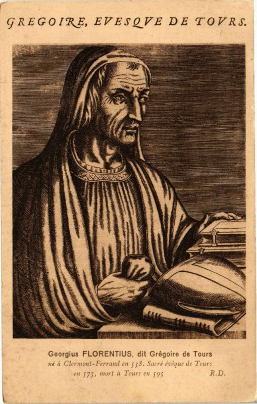 Carte postale ancienne Gregoire Euesque de Tours - Gregorius Florentius dit Gregoire...