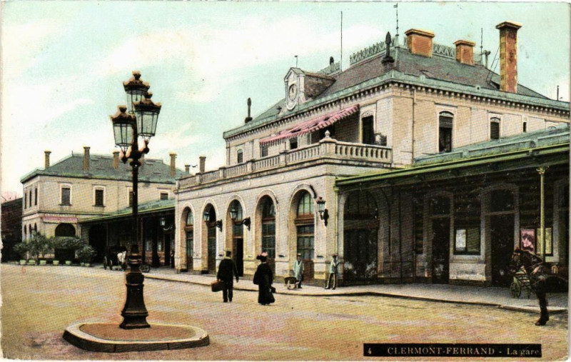 Carte postale ancienne Clermont-Ferrand - La Gare à Clermont-Ferrand