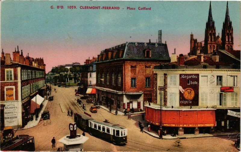 Carte postale ancienne G. d'O. - Clermont-Ferrand - Place Gaillard à Clermont-Ferrand