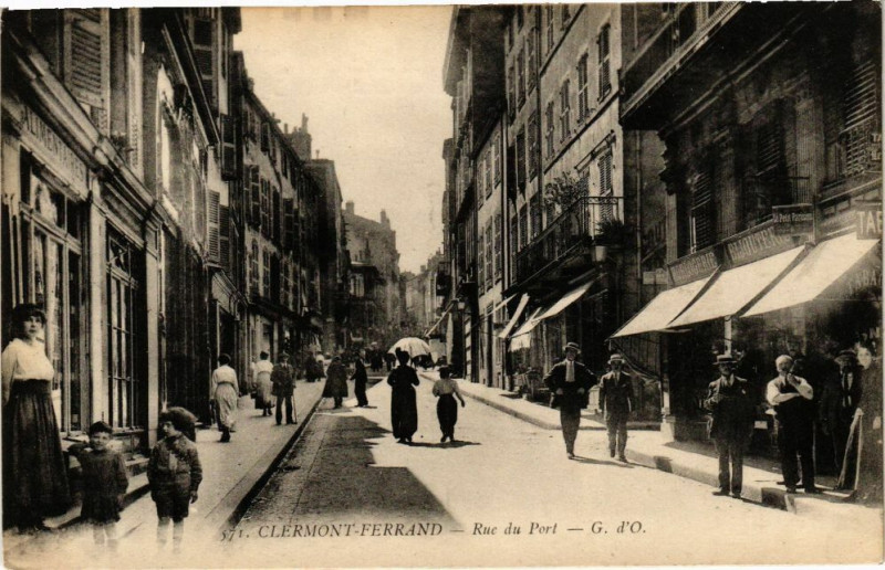 Carte postale ancienne Clermont-Ferrand - Rue du Port - G. d'O. à Clermont-Ferrand