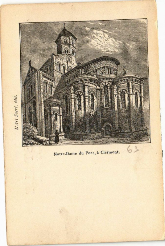 Carte postale ancienne Notre - Dame du Port a Clermont