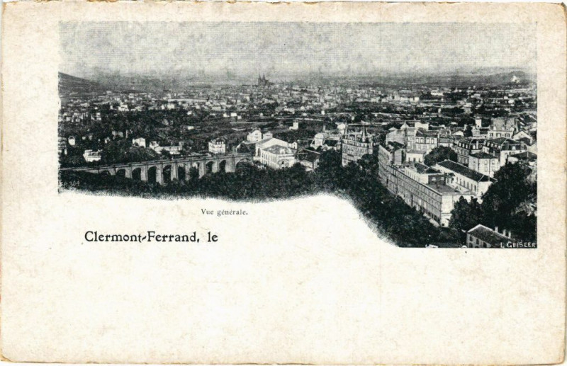 Carte postale ancienne Clermont-Ferrand - Vue générale à Clermont-Ferrand