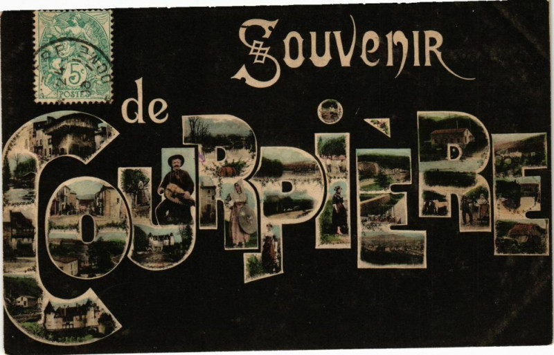 Carte postale ancienne Souvenir de Courpiere à Courpière