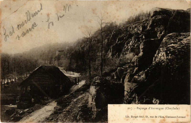 Carte postale ancienne Paysage d'Auvergne