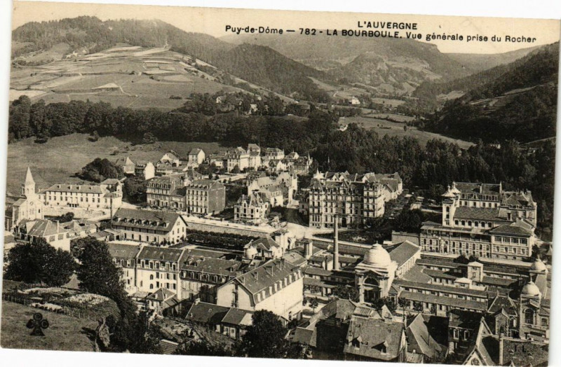 Carte postale ancienne Puy-de-Dome - La Bourboule - Vue générale prise du Pocher à La Bourboule