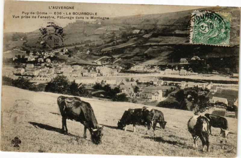 Carte postale ancienne La Bourboule - Vue prise de Fenestre Paturage dans la Montagne à La Bourboule