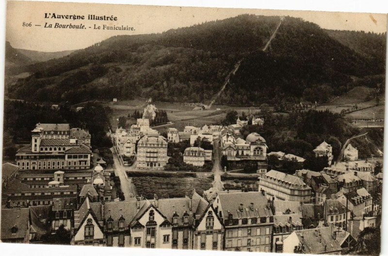 Carte postale ancienne L'Auvergne Illustrée - La Bourboule - Le Funiculaire à La Bourboule