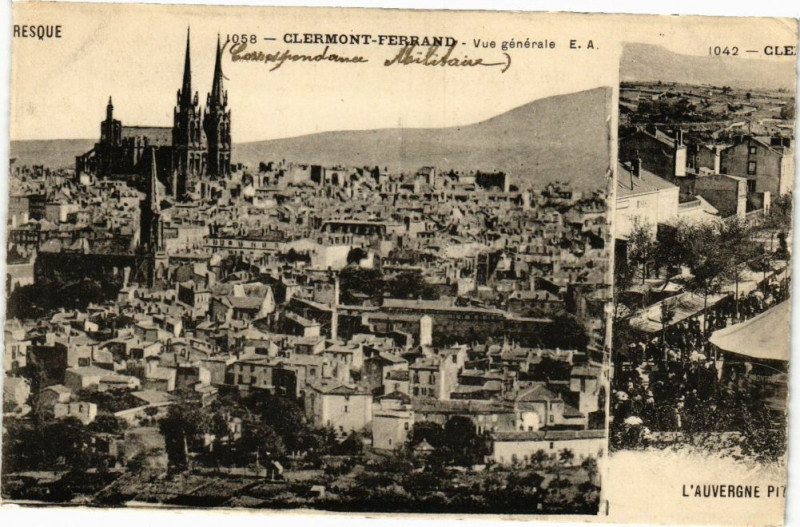 Carte postale ancienne Clermont-Ferrand - Vue générale à Clermont-Ferrand