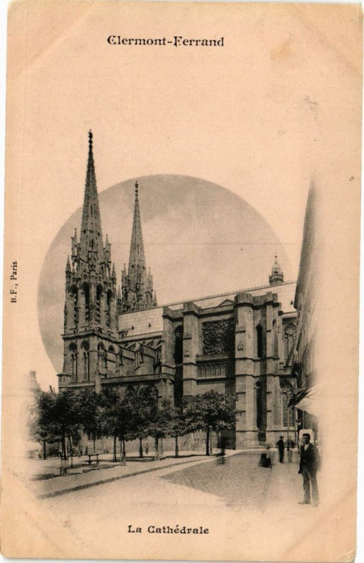 Carte postale ancienne Clermont-Ferrand - La Cathedrale à Clermont-Ferrand