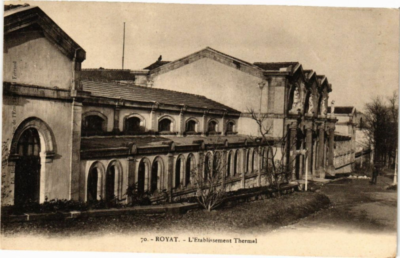 Carte postale ancienne Royat - L'Etabl. THERMal à Royat