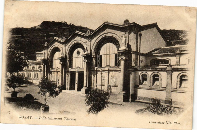 Carte postale ancienne Royat - L'Etabl. THERMal à Royat