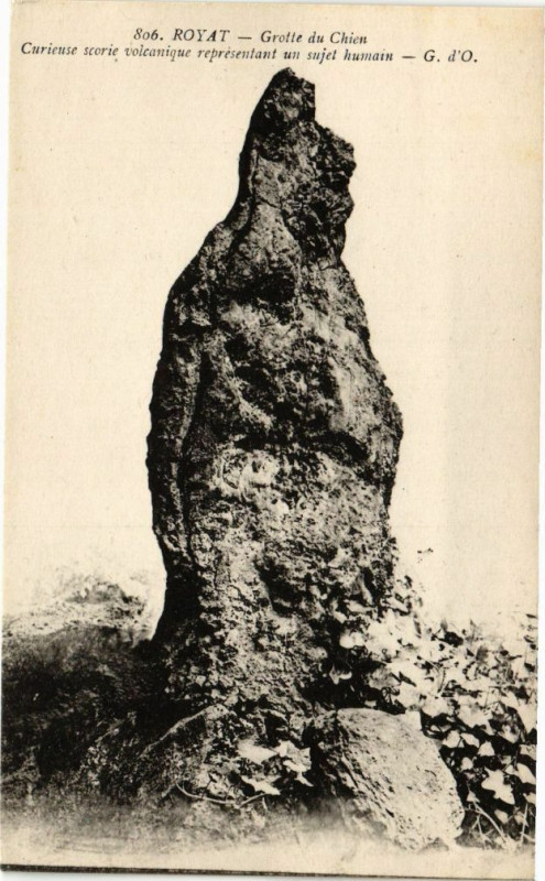 Carte postale ancienne Royat - Grotte du Chien à Royat