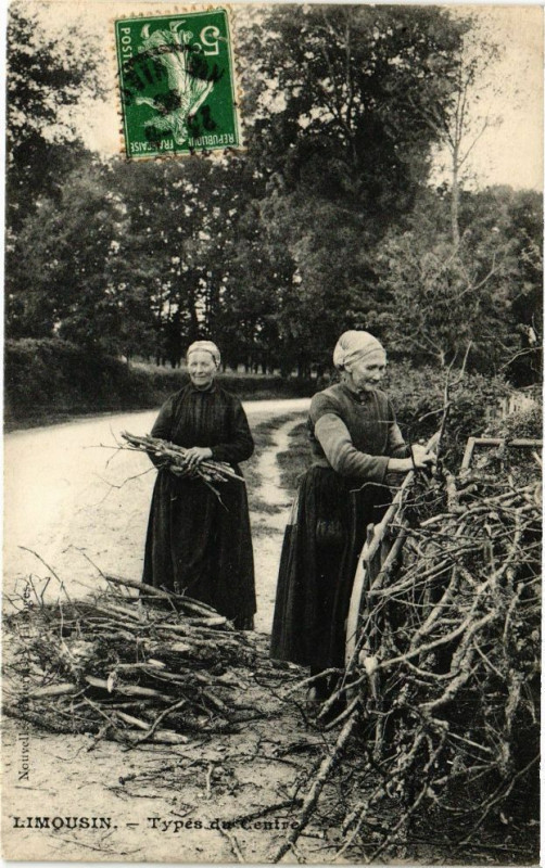 Carte postale ancienne Limousin - Types du Centre