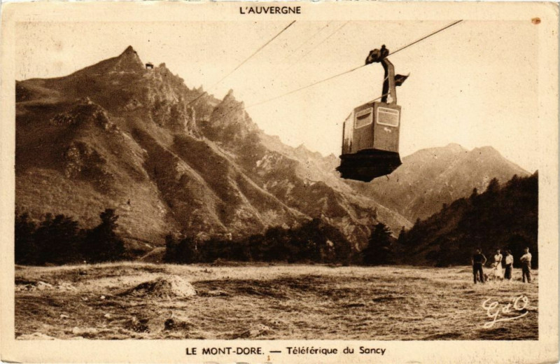 Carte postale ancienne Le Mont-Dore - Teleféeique du Sancy à Mont-Dore