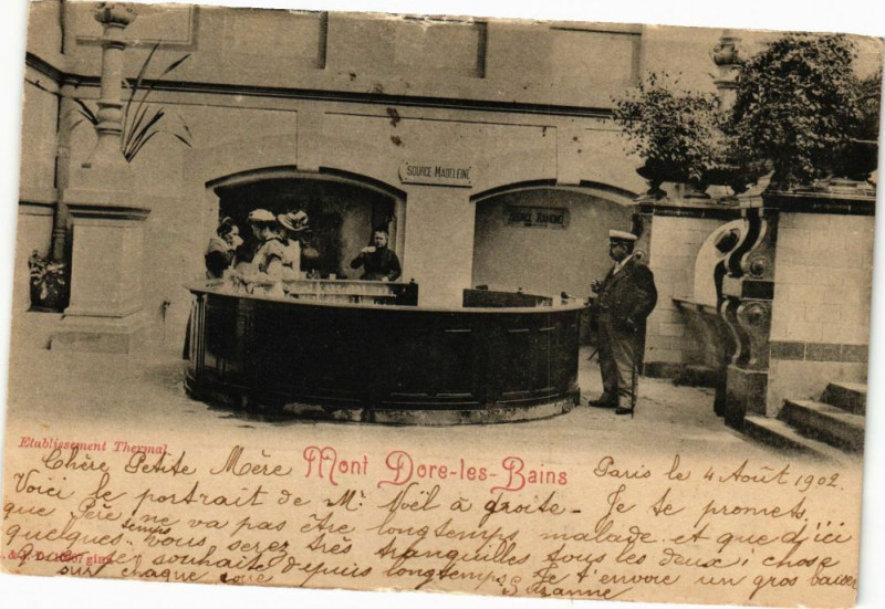 Carte postale ancienne Le Mont-Dore - Etabl. THERMal à Mont-Dore