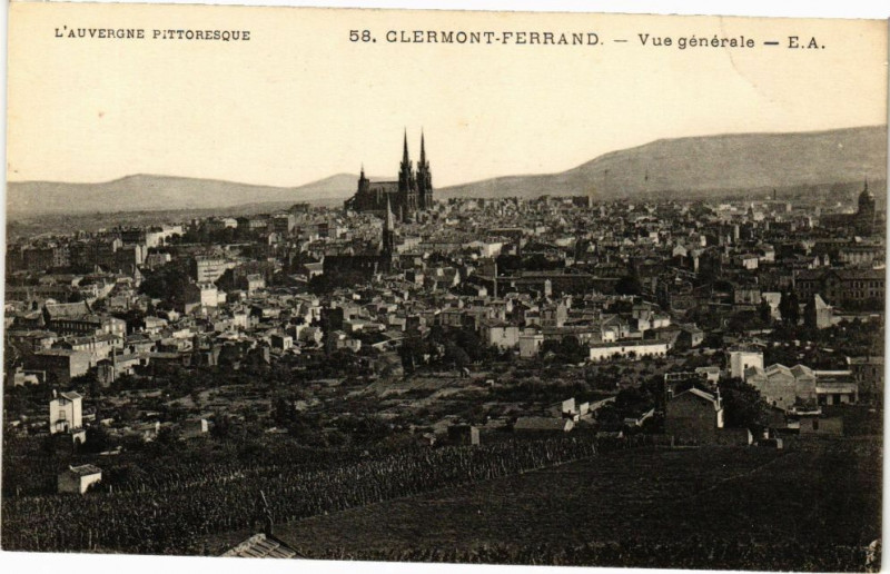 Carte postale ancienne L'Auvergne Pittoresque - Clermont-Ferrand - Vue générale à Clermont-Ferrand