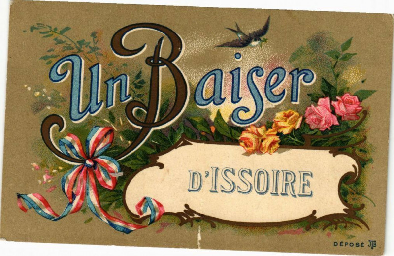 Carte postale ancienne Un Baiser d'Issoire à Issoire