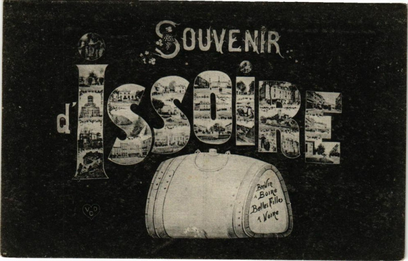 Carte postale ancienne Souvenir d'Issoire à Issoire