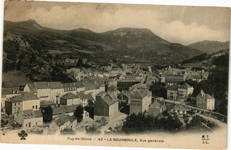 Carte postale ancienne Puy-de-Dome-La Bourboule-Vue générale à La Bourboule