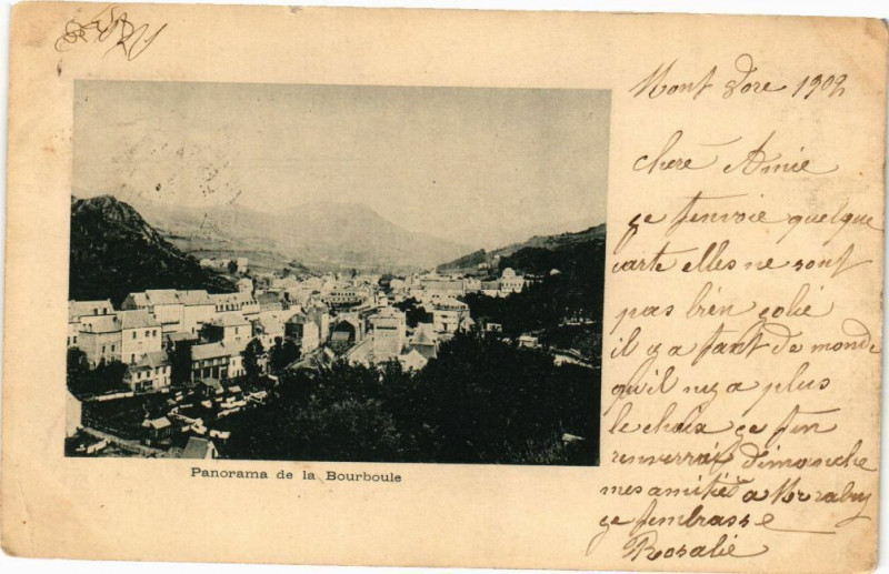 Carte postale ancienne Panorama de La Bourboule à La Bourboule