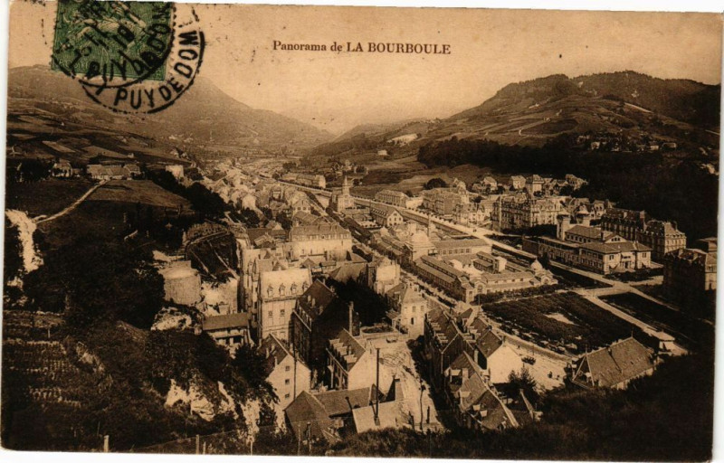 Carte postale ancienne Panorama de La Bourboule à La Bourboule