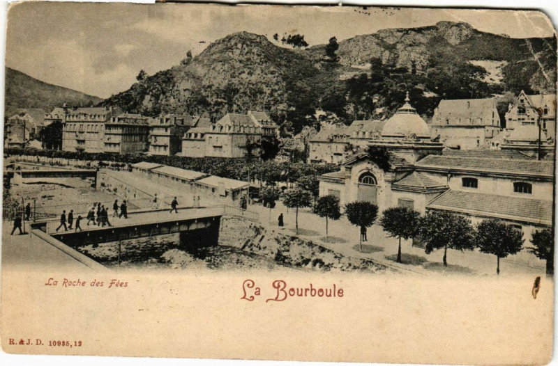 Carte postale ancienne La Roche des Fées-La Bourboule à La Bourboule