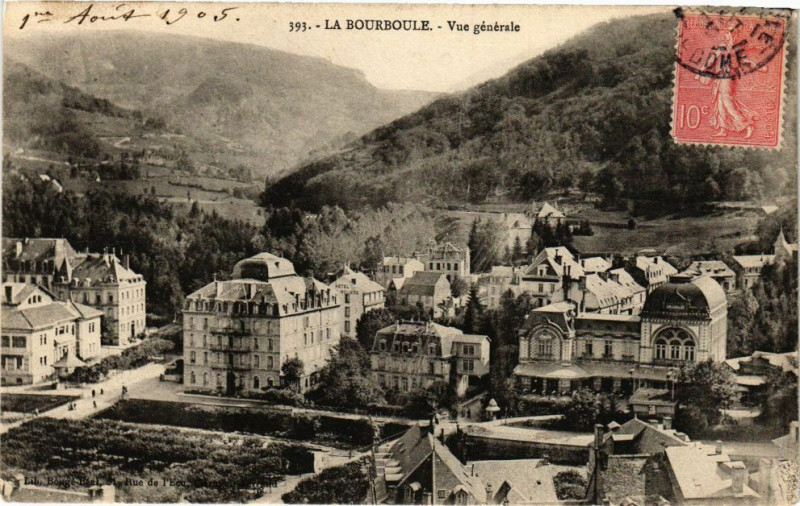 Carte postale ancienne La Bourboule-Vue générale à La Bourboule
