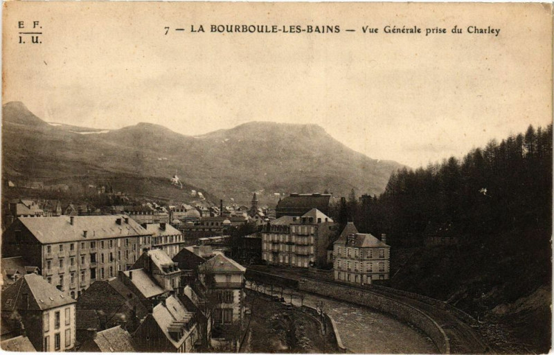 Carte postale ancienne La Bourboule-les-Bains-Vue générale prise du Charley à La Bourboule