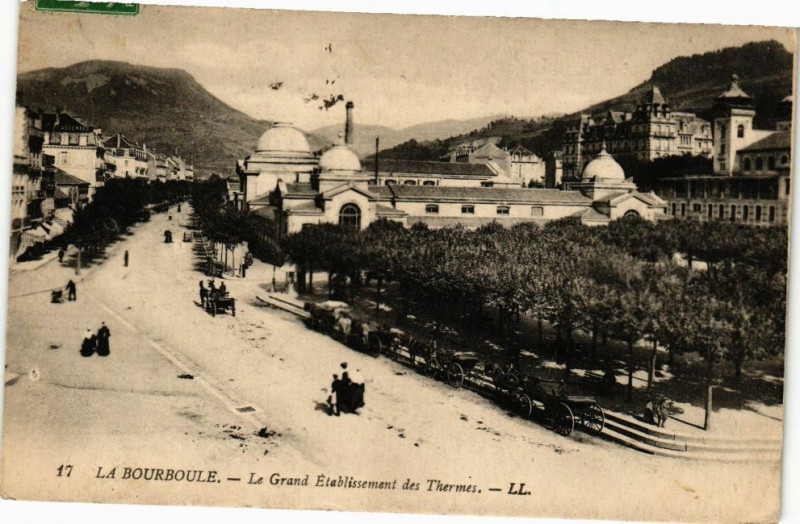 Carte postale ancienne La Bourboule-Le Grand Etabl. des THERMes à La Bourboule