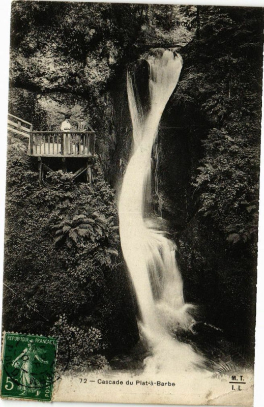 Carte postale ancienne Cascade du Plat-a-Barbe