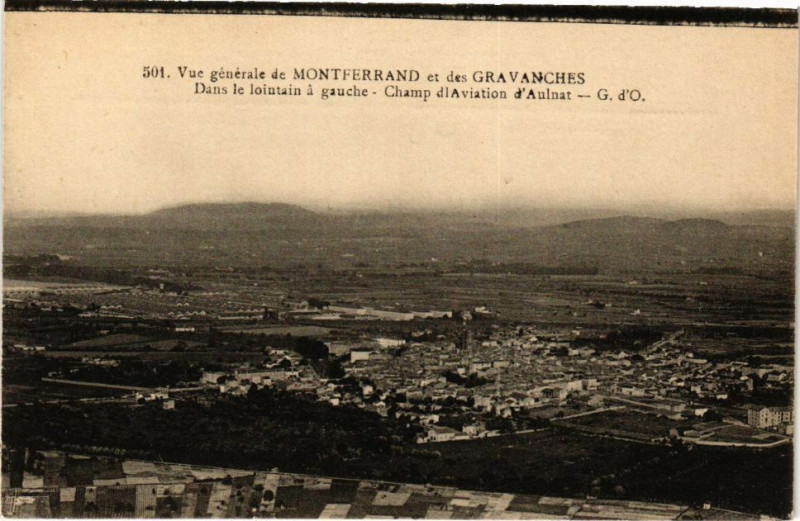 Carte postale ancienne Vue générale de Montferrand et des Gravanches - Dans le lointain