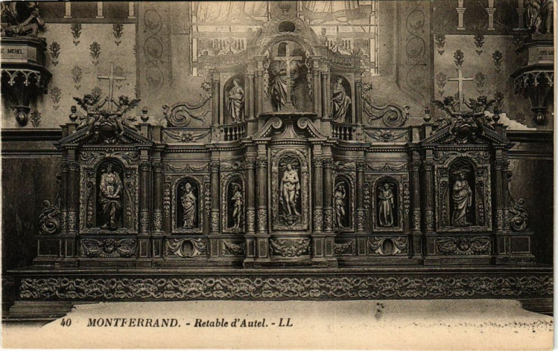 Carte postale ancienne Montferrand - Retable d'Autel