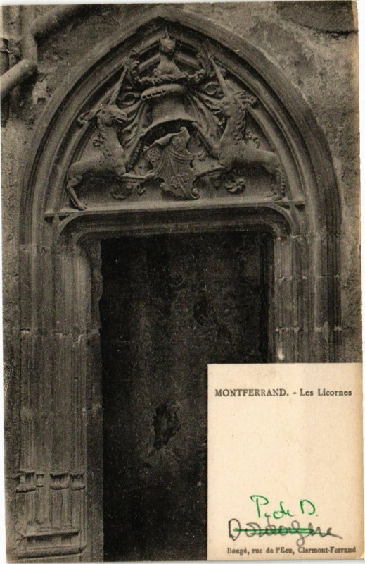 Carte postale ancienne Montferrand - Les Licornes