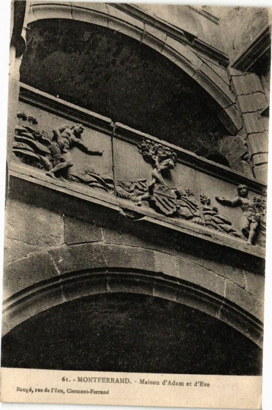 Carte postale ancienne Montferrand - Maison d'Adam et d'Eve