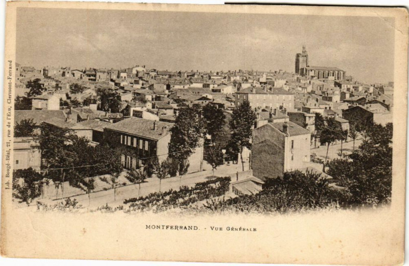 Carte postale ancienne Montferrand - Vue générale
